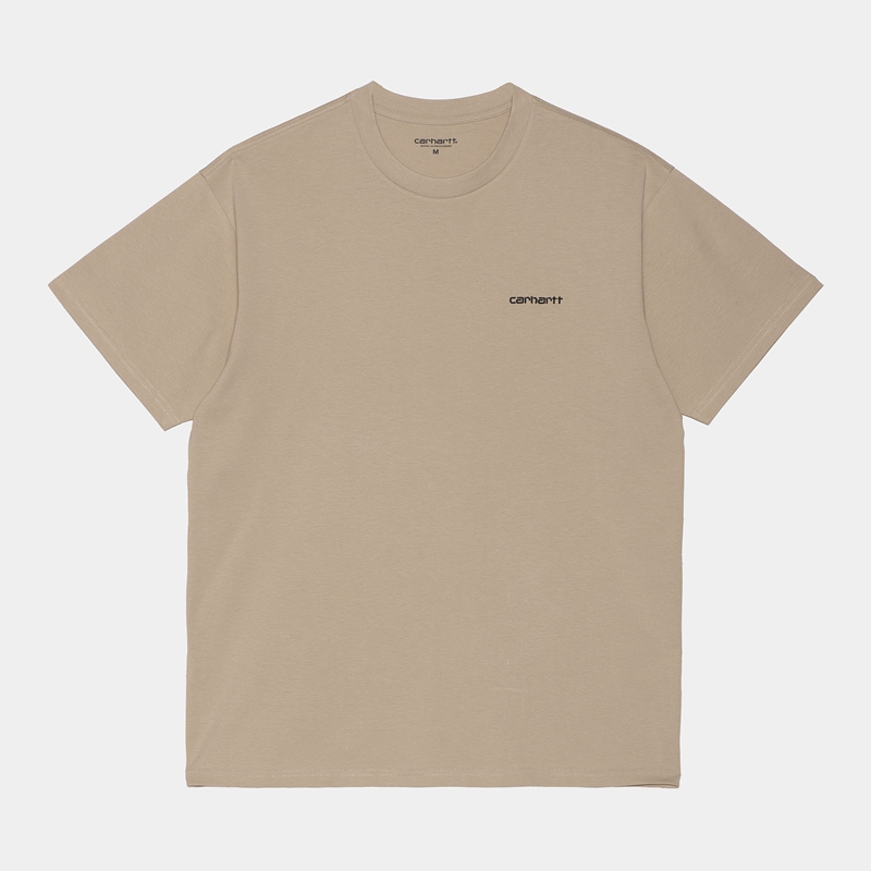 Carhartt Script Embroidery Tişört Erkek Gri | SUQ-823091