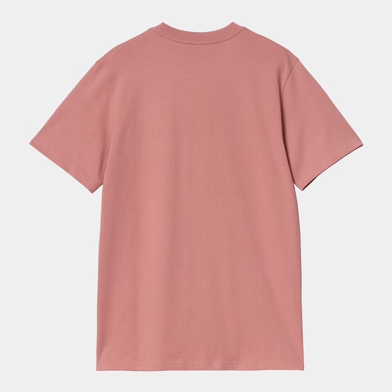 Carhartt Script Tişört Erkek Pembe | RLA-019634