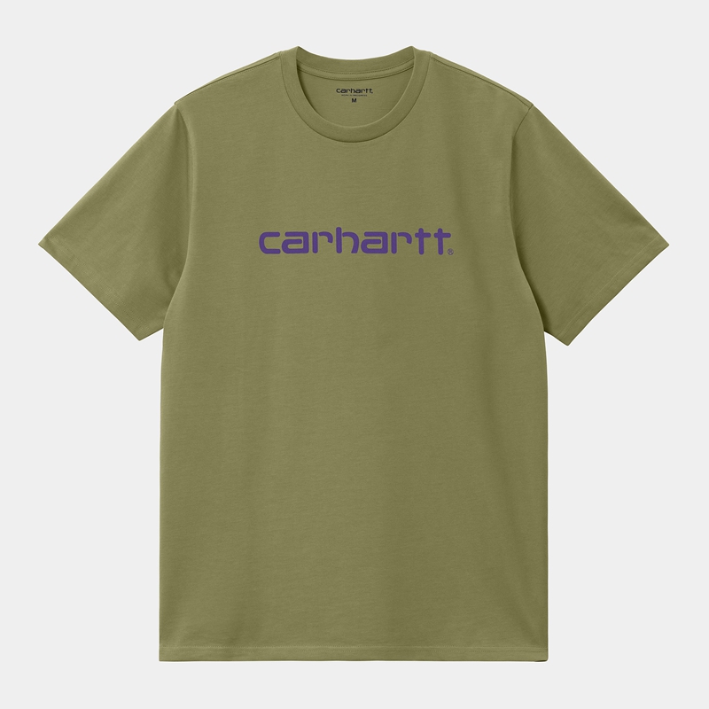 Carhartt Script Tişört Erkek Yeşil | DRK-712465