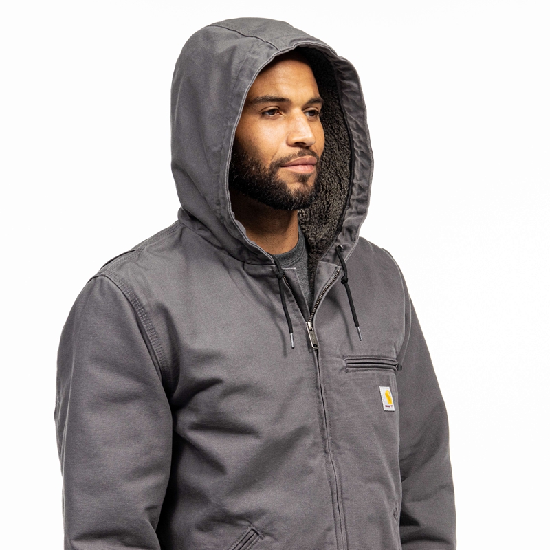 Carhartt Sherpa-Lined Ceket Erkek Siyah | JIS-487023