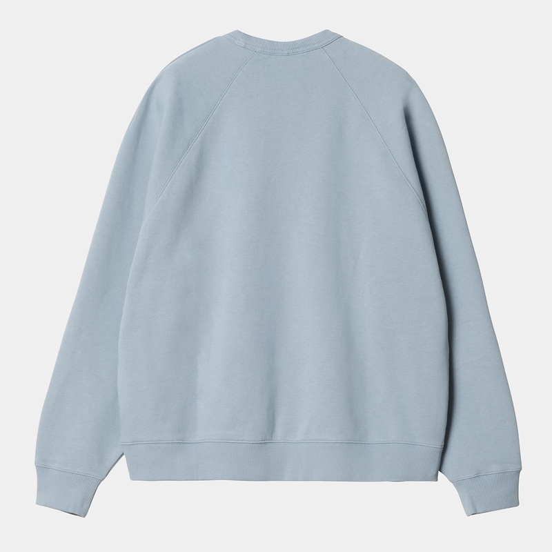 Carhartt Signature Sweatshirt Kadın Mavi | YEF-475368