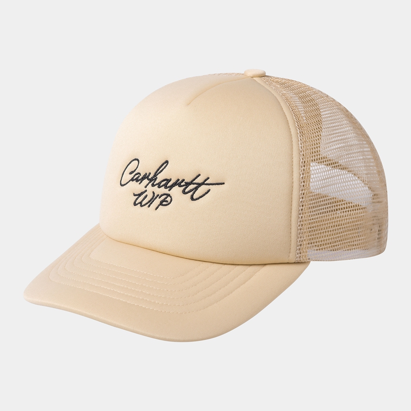 Carhartt Signature Trucker Şapkalar Erkek Bej Rengi | TZG-361708