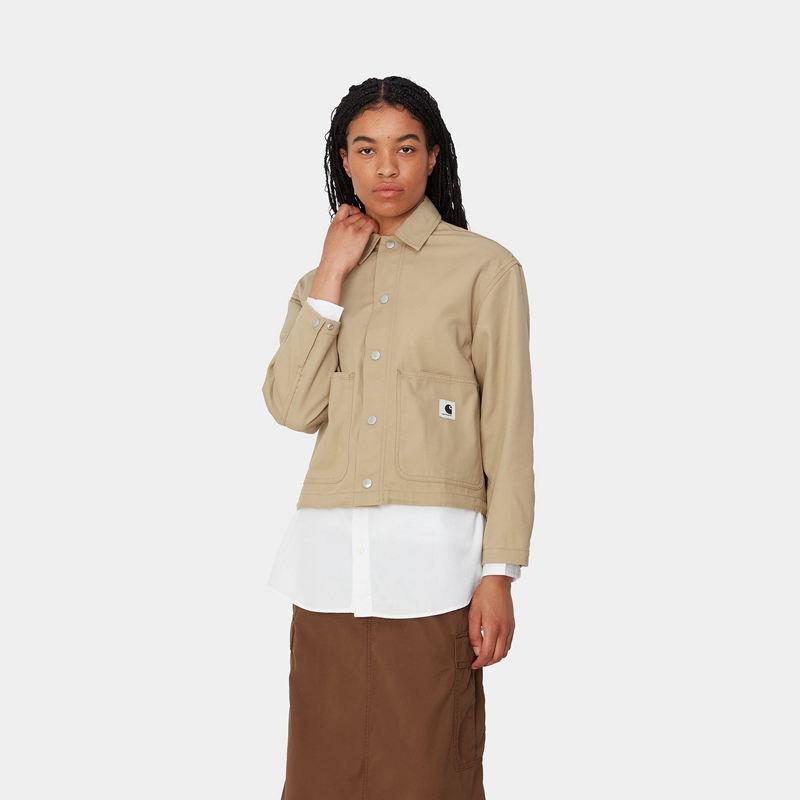 Carhartt Simple Gömlek Ceket Kadın Haki | WIF-278190