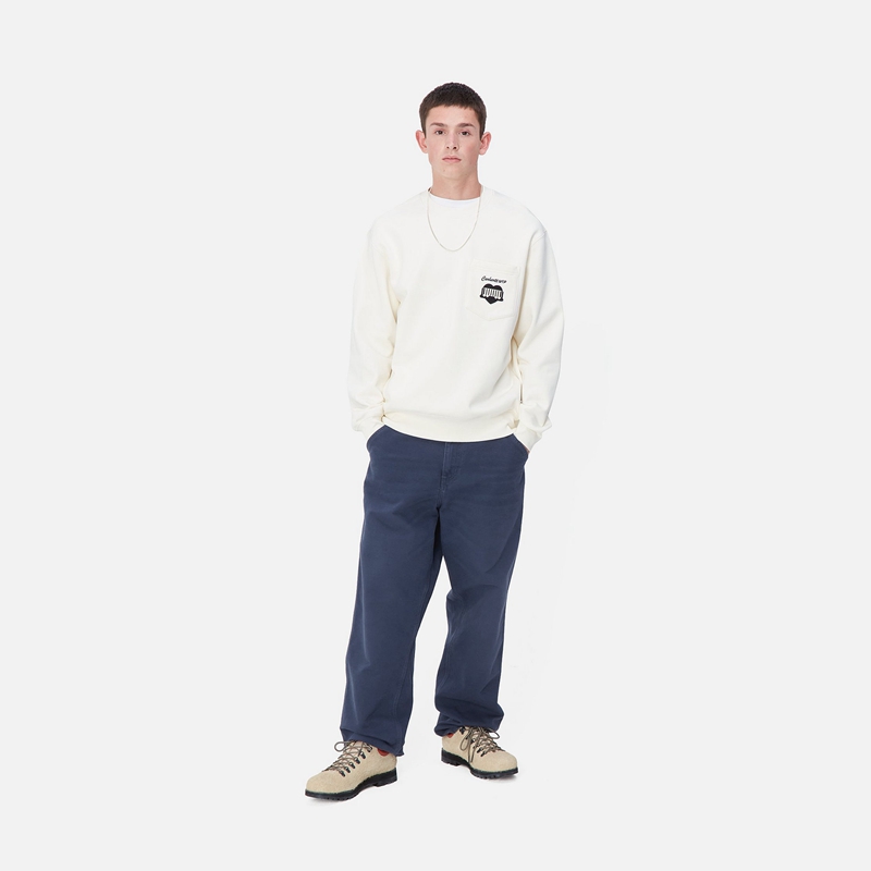 Carhartt Simple Pantolon Erkek Lacivert | TOQ-809456