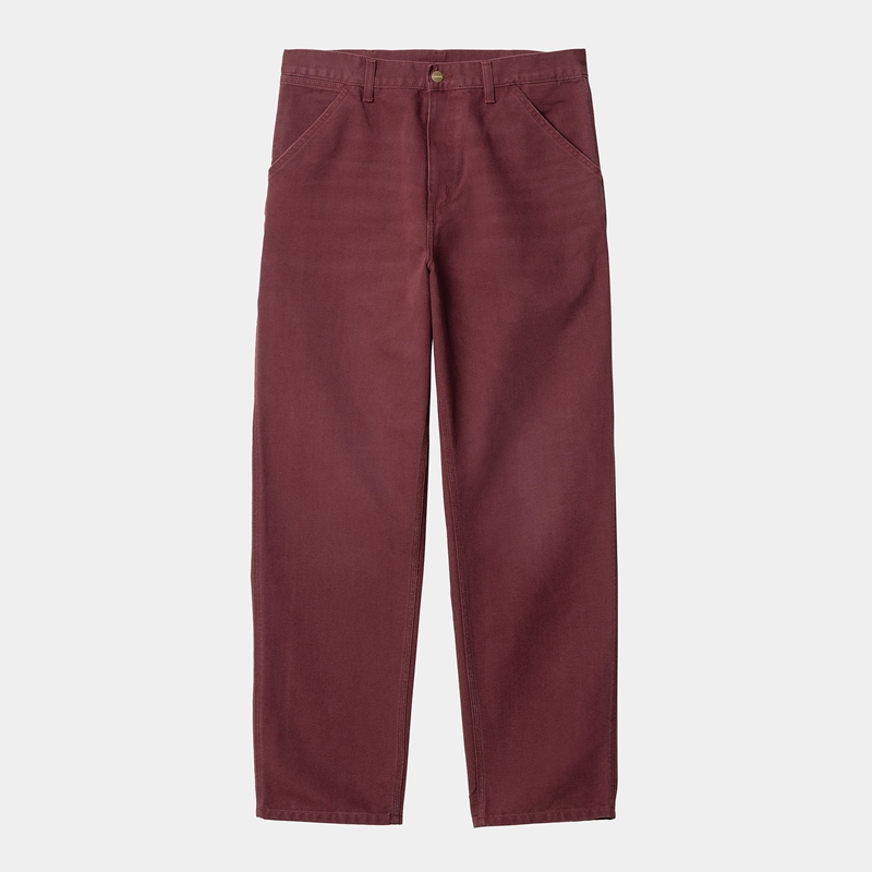 Carhartt Single Knee Pantolon Erkek Bordo | WIM-075469