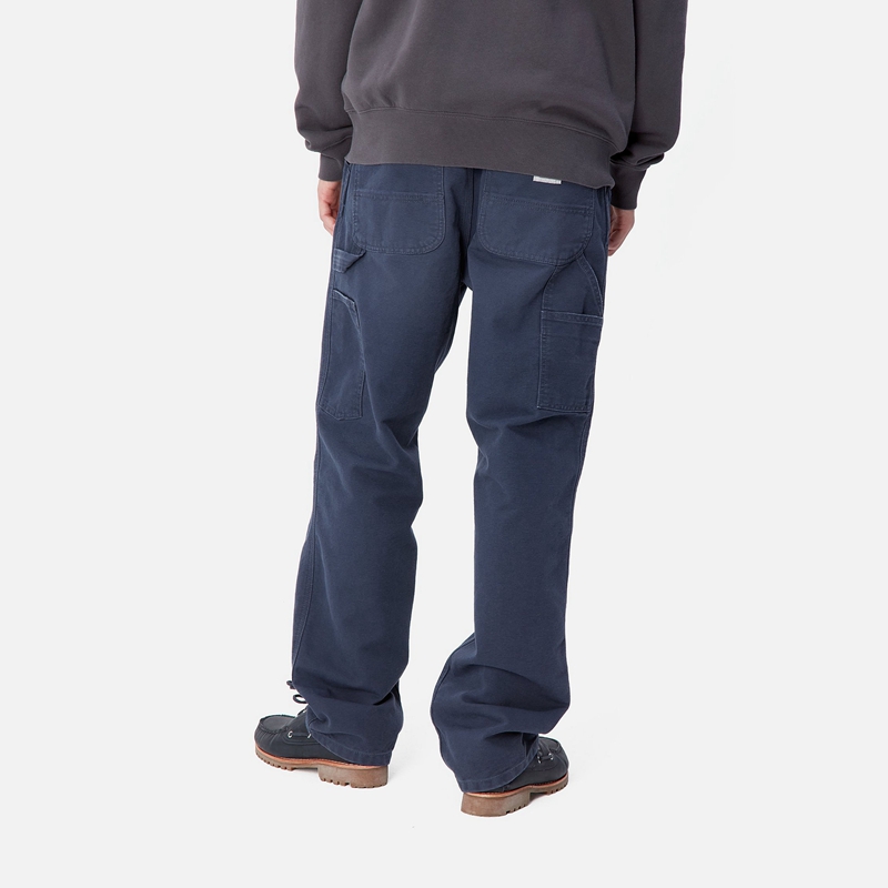 Carhartt Single Knee Pantolon Erkek Lacivert | IOR-327084