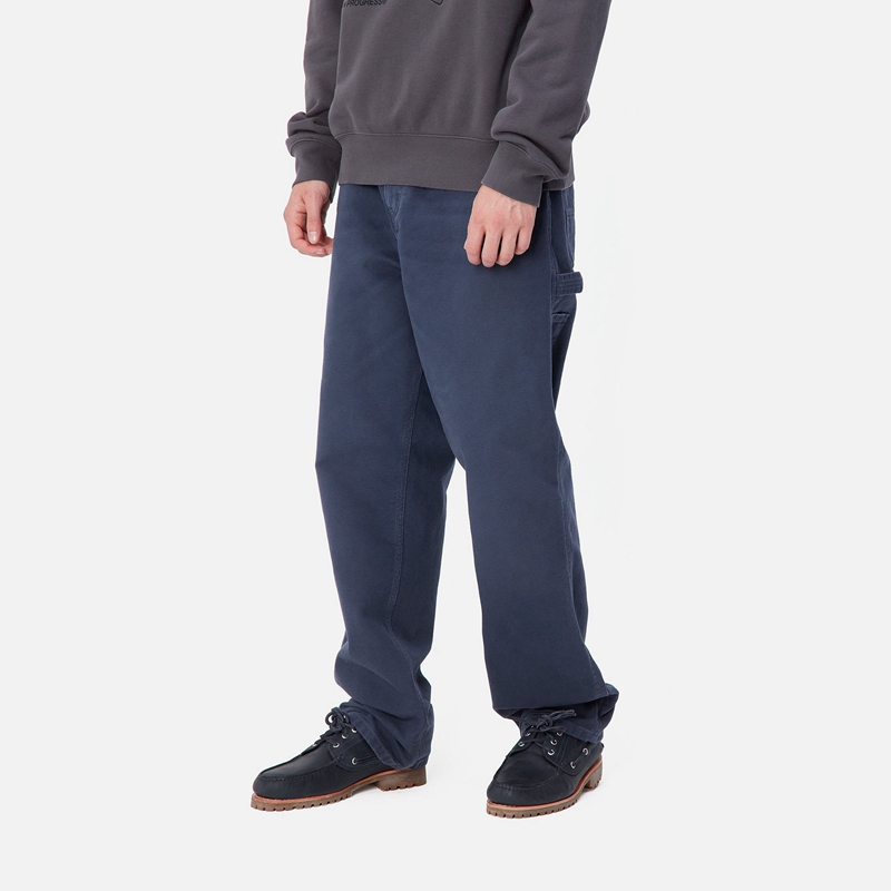 Carhartt Single Knee Pantolon Erkek Lacivert | IOR-327084