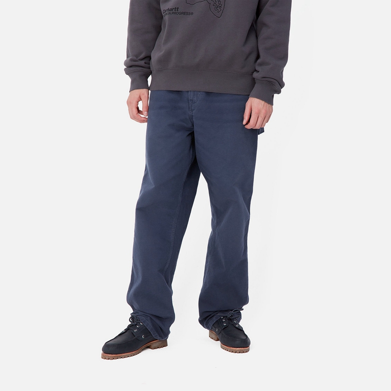 Carhartt Single Knee Pantolon Erkek Lacivert | IOR-327084