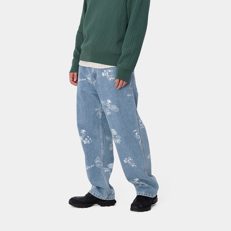 Carhartt Stamp Pantolon Erkek Mavi | EJD-248657