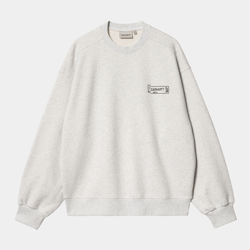 Carhartt Stamp Sweatshirt Erkek Gri | QDM-926504