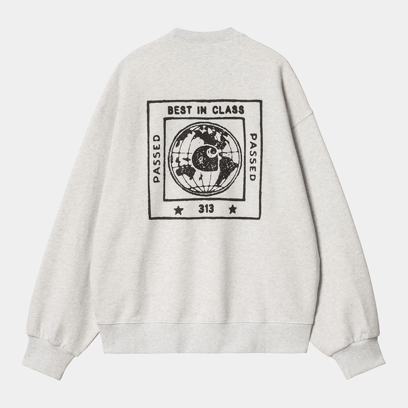 Carhartt Stamp Sweatshirt Erkek Gri | QDM-926504