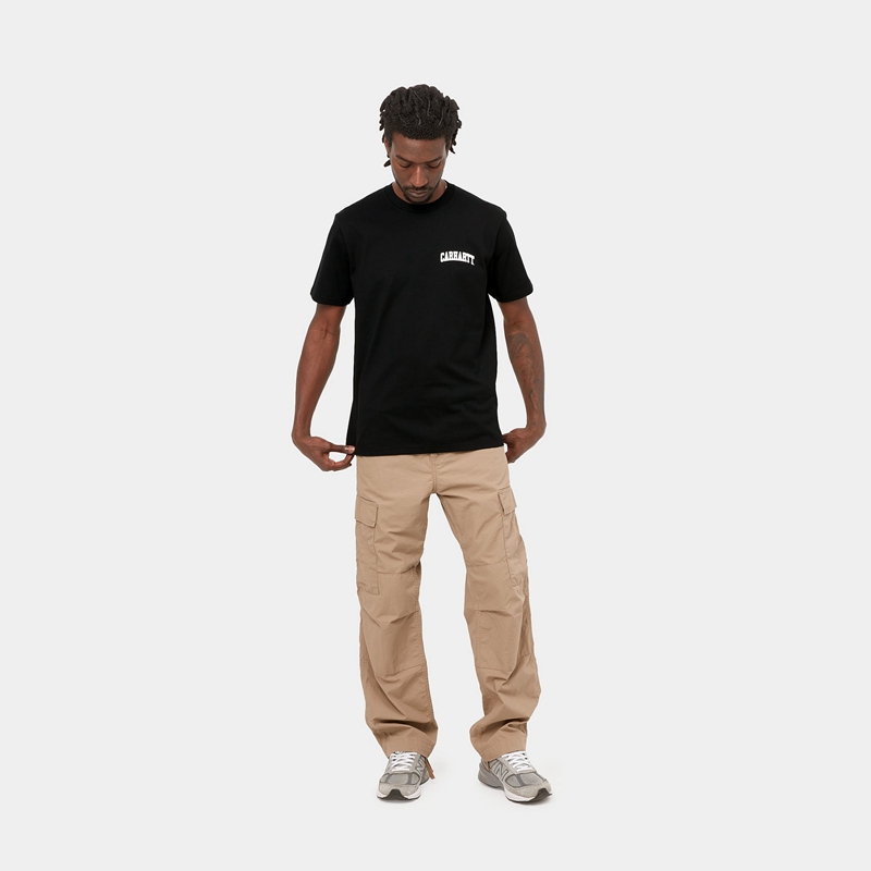 Carhartt University Script Tişört Erkek Siyah | GDW-170329