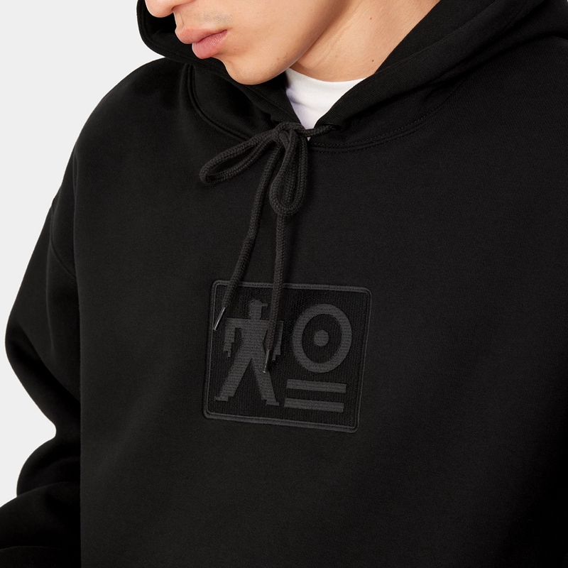 Carhartt WIP x TRESOR Basement Hooded Sweatshirt Erkek Siyah | WCV-375682