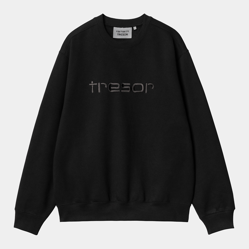 Carhartt WIP x TRESOR Techno Alliance Sweatshirt Erkek Siyah | NLQ-036782