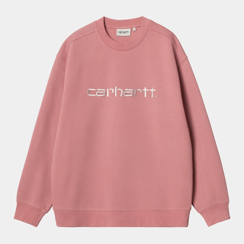 Carhartt W' Sweatshirt Kadın Pembe | YBD-284731