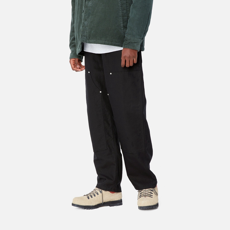 Carhartt Walter Double Knee Pantolon Erkek Siyah | QIE-907643