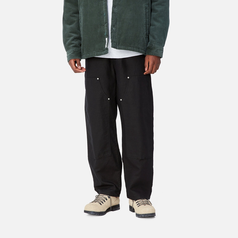 Carhartt Walter Double Knee Pantolon Erkek Siyah | QIE-907643