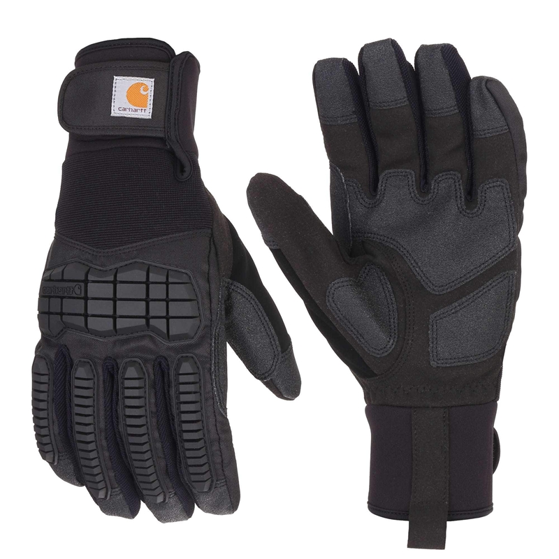 Carhartt Waterproof Insulated Knuckle Guard Secure Cuff Eldiven Erkek Siyah | MLI-395478