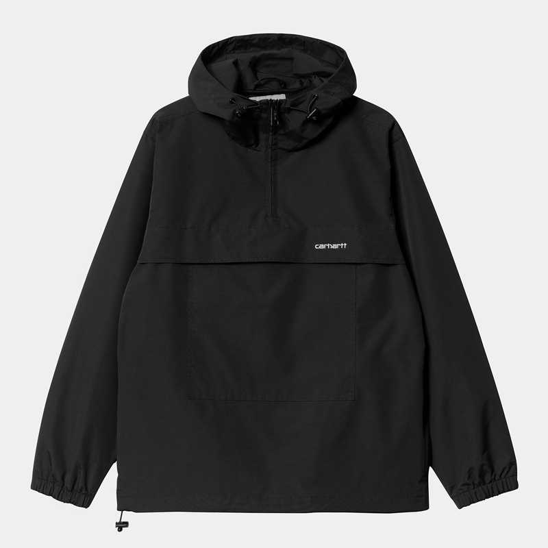 Carhartt Windbreaker Kapşonlu Erkek Siyah | YBS-941678