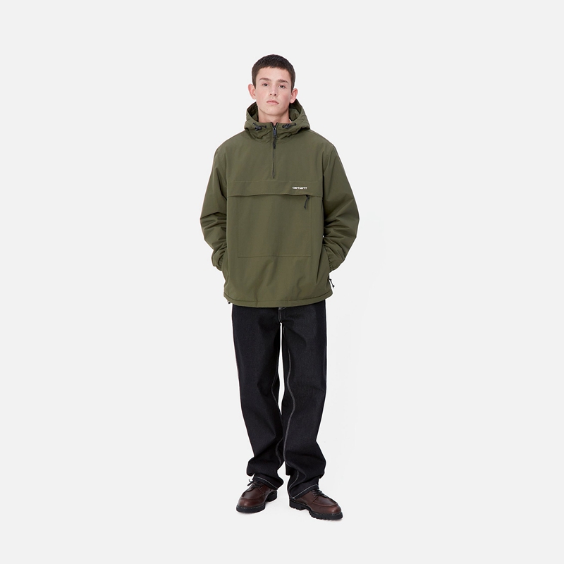 Carhartt Windbreaker Sweatshirt Erkek Yeşil | DEW-632958