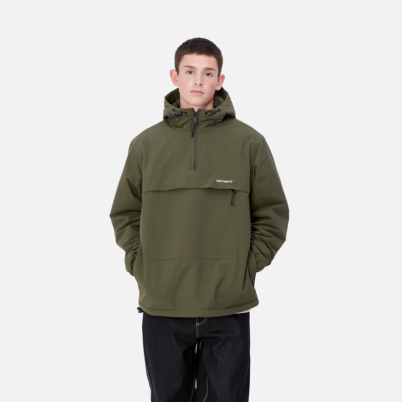 Carhartt Windbreaker Sweatshirt Erkek Yeşil | DEW-632958