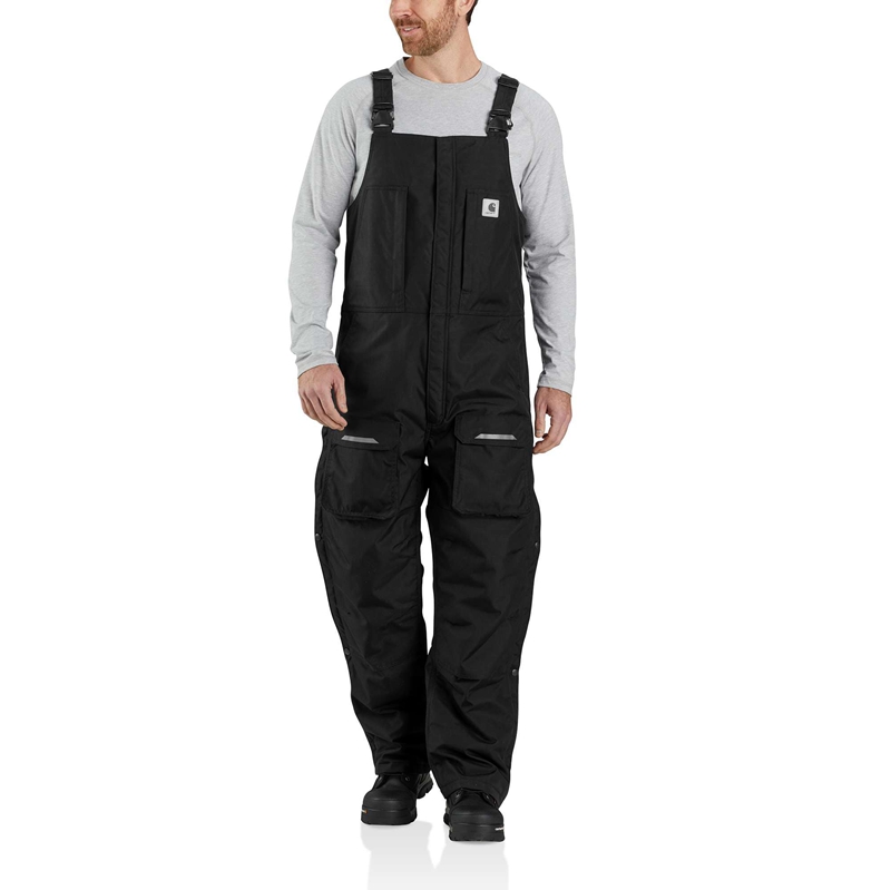 Carhartt Yukon Extremes™ Loose Fit Insulated Biberall Ceket Erkek Siyah | CZE-296704